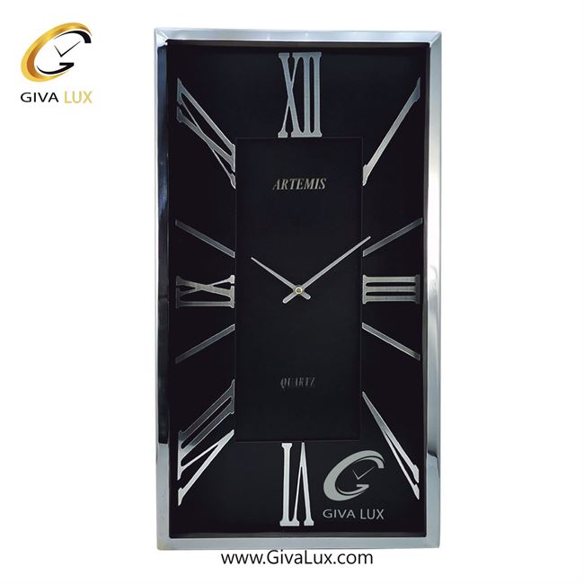 ساعت دیواری اورجینال آرتمیس آلیاژ فلزی نقره ای| کد رفرنس 12746، مدل: 2028SilverBlack